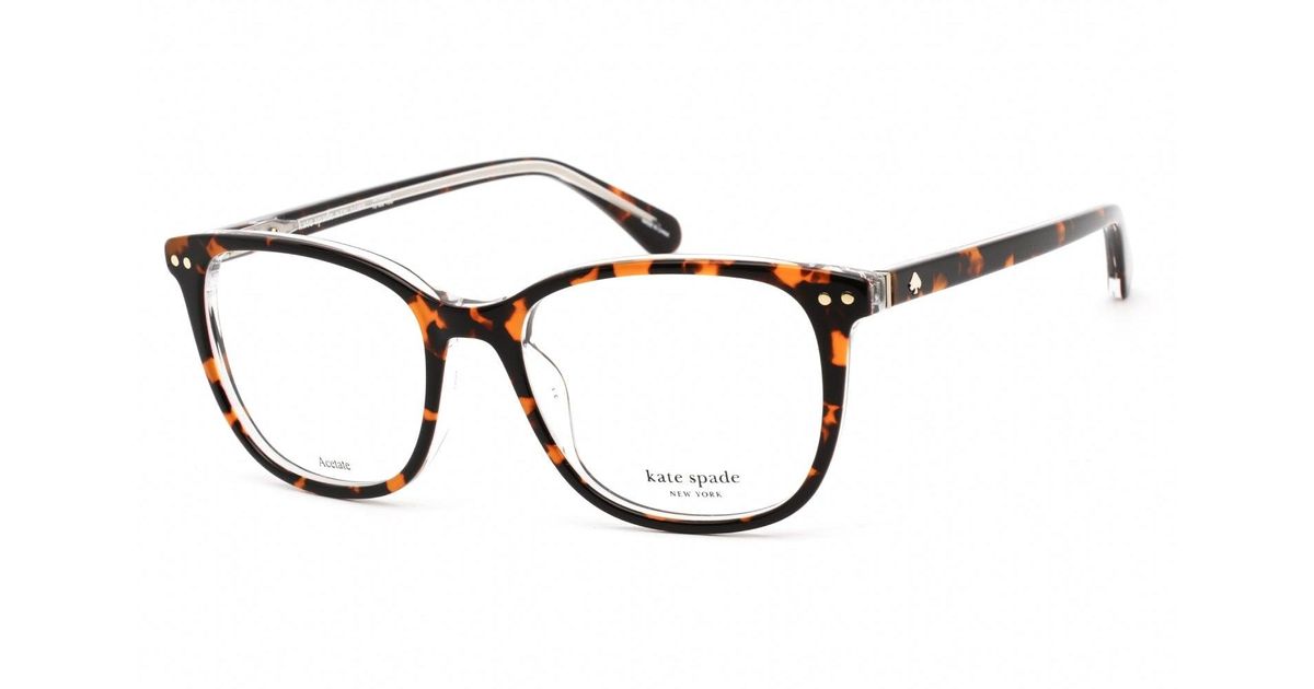 Kate Spade Joliet Eyeglasses Havana / Clear Lens in Brown Lyst