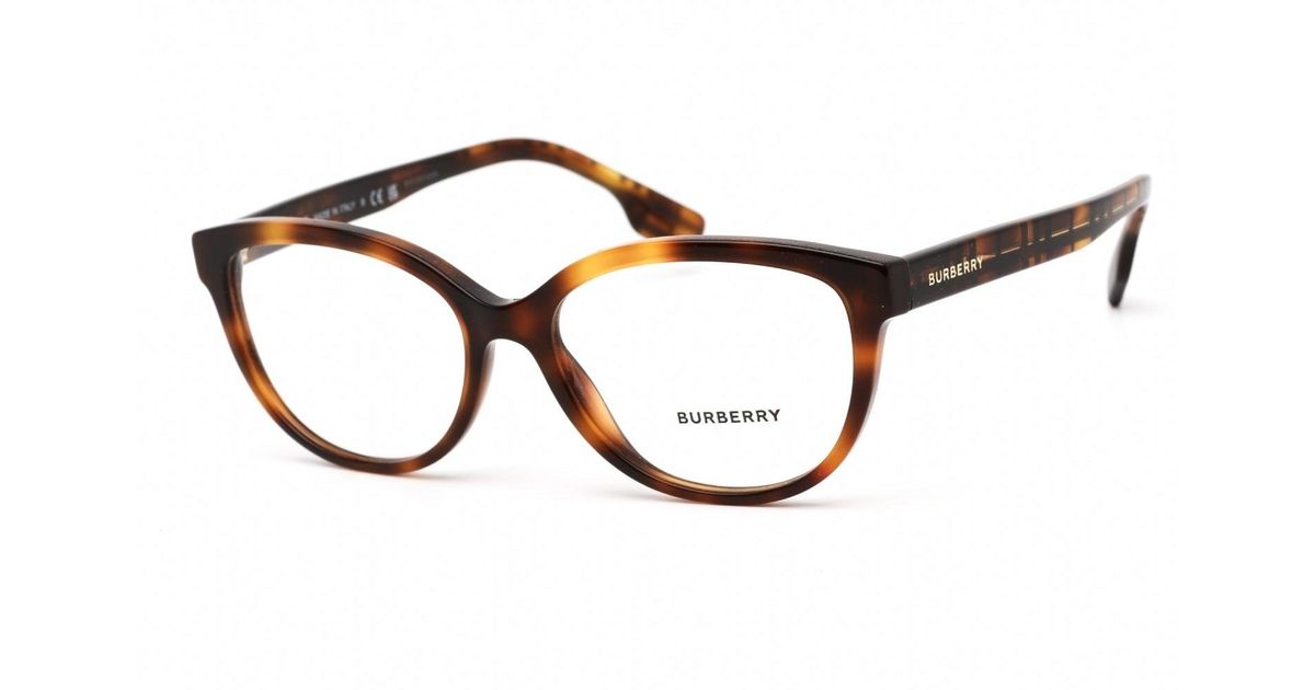 Burberry 0be2357 Eyeglasses Havana / Clear Demo Lens in Brown | Lyst