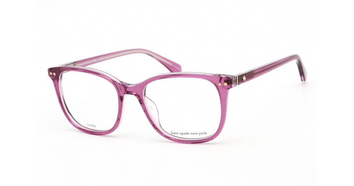 Kate Spade Joliet Eyeglasses Lilac / Clear Lens in Pink Lyst