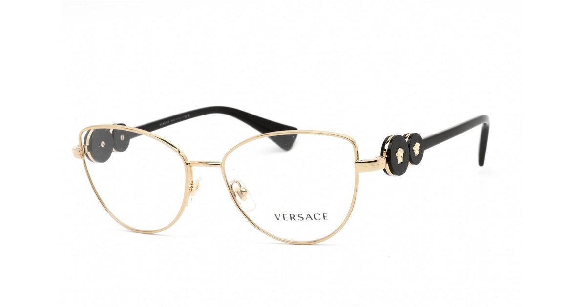 Versace 0ve1284 Eyeglasses Gold/clear Demo Lens in Metallic Lyst