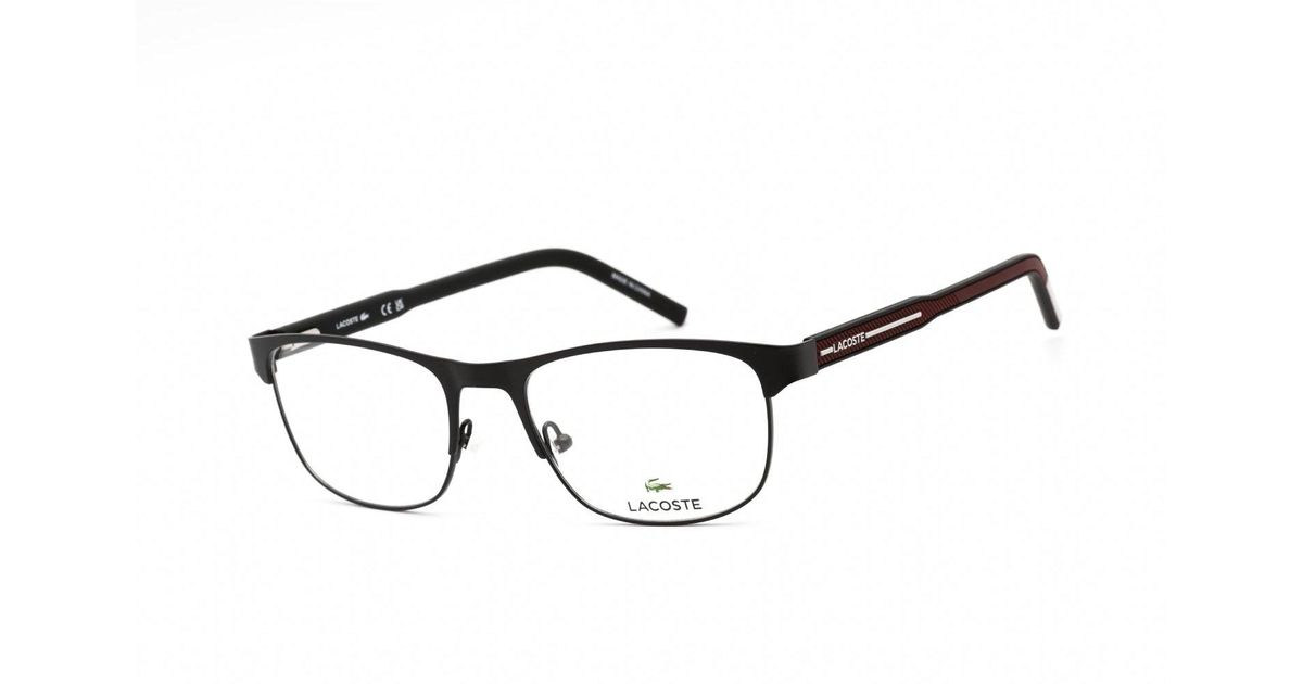 Lacoste L2270 Eyeglasses Black Matte/clear Demo Lens in Brown | Lyst