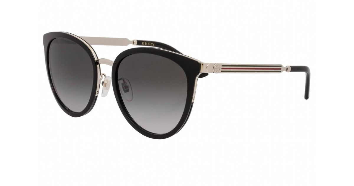 jazz instant Ramen wassen Gucci GG0077SK Sunglasses Black / Grey Gradient (s) | Lyst