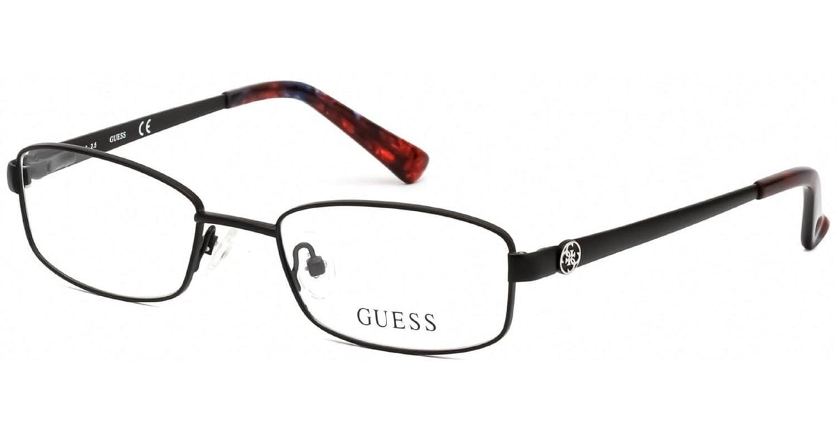Guess Gu2524 Eyeglasses Matte Black / Clear Demo Lens in Brown Lyst UK
