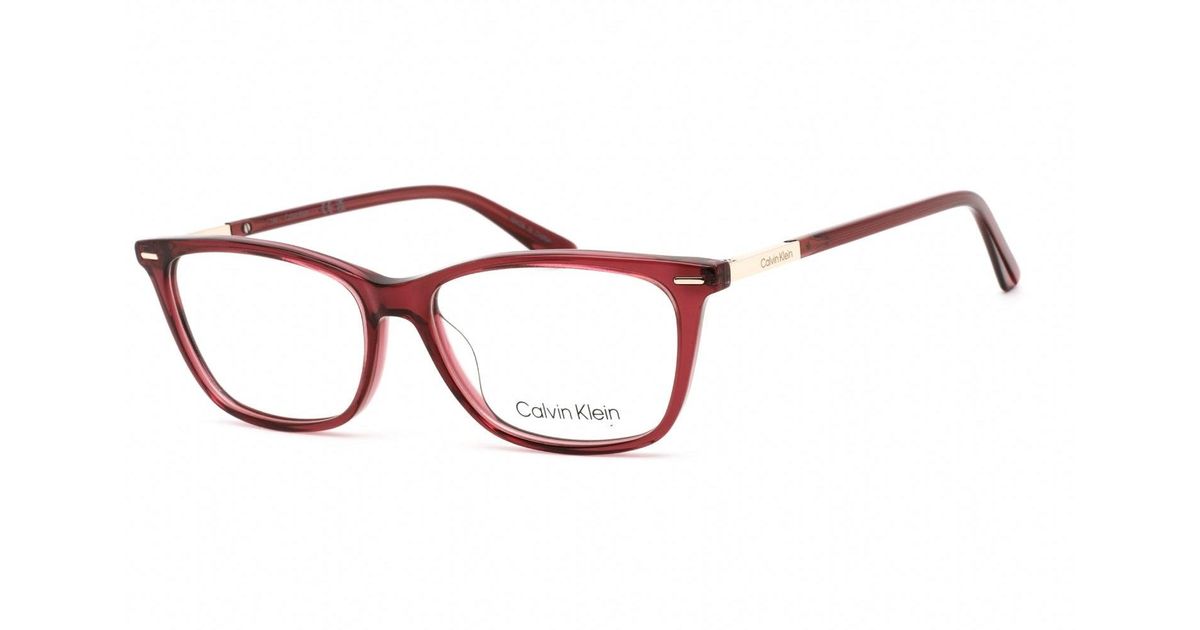 Calvin Klein Ck22506 Eyeglasses Burgundy / Clear Lens in Brown | Lyst UK