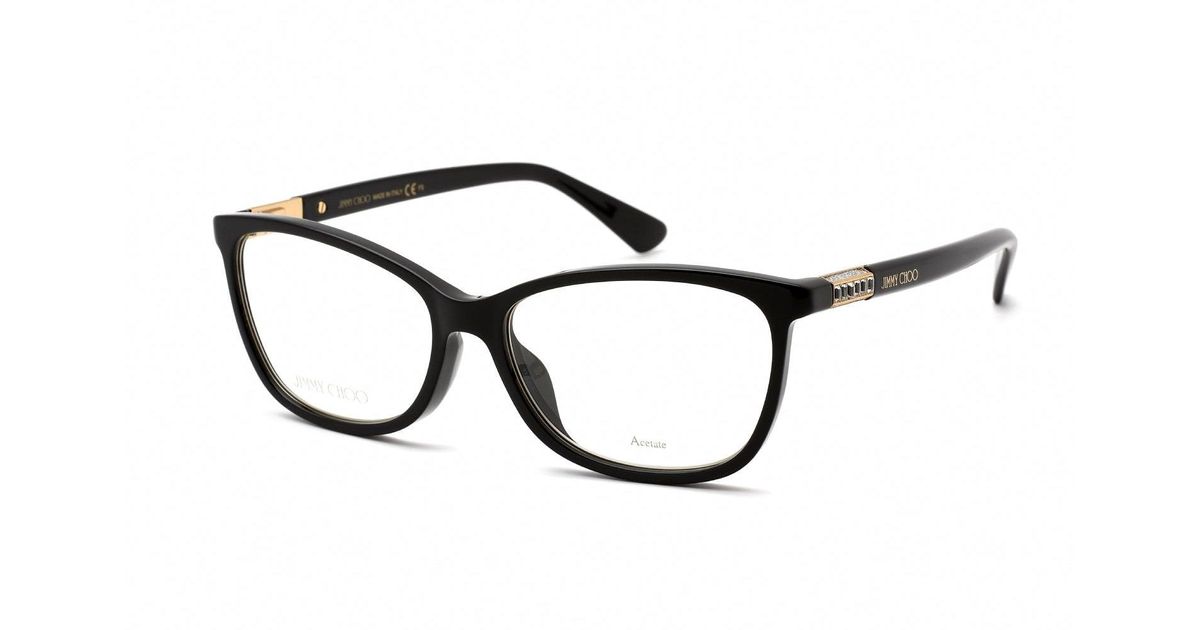 Jimmy Choo Jc 282/g Eyeglasses Black/clear Demo Lens Lyst