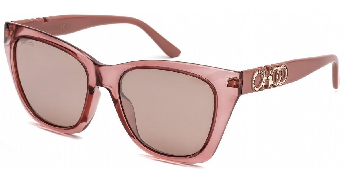 Jimmy Choo Rikki/g/s Sunglasses Coral / Pink Flash Silver Lyst