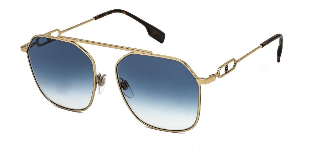 Burberry Be3124 Sunglasses Light Gold / Clear Gradient Light Blue Lyst UK