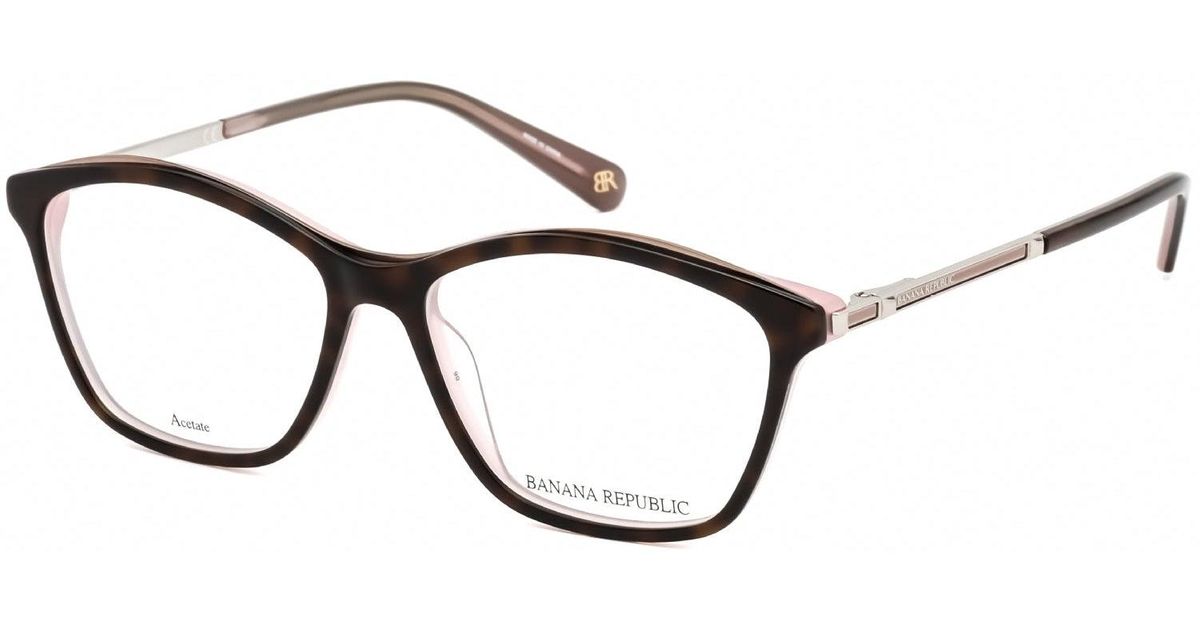 Banana Republic Genesis Eyeglasses Brown Havana Pink / Clear Lens for