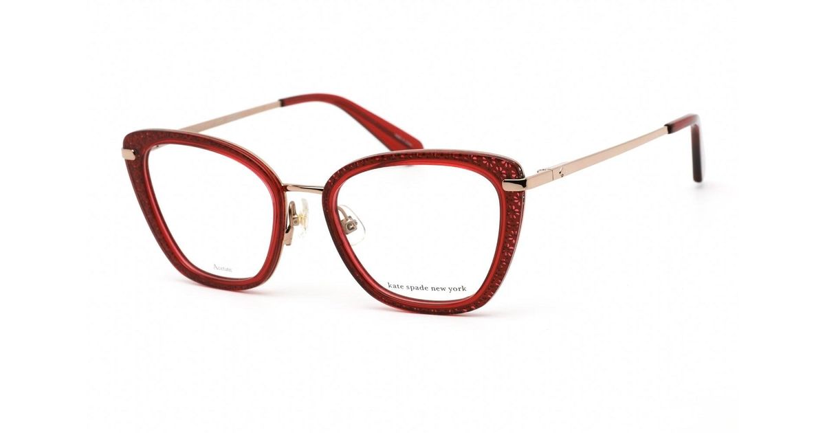 Kate Spade Madeira/g Eyeglasses Red / Clear Demo Lens in Brown | Lyst UK