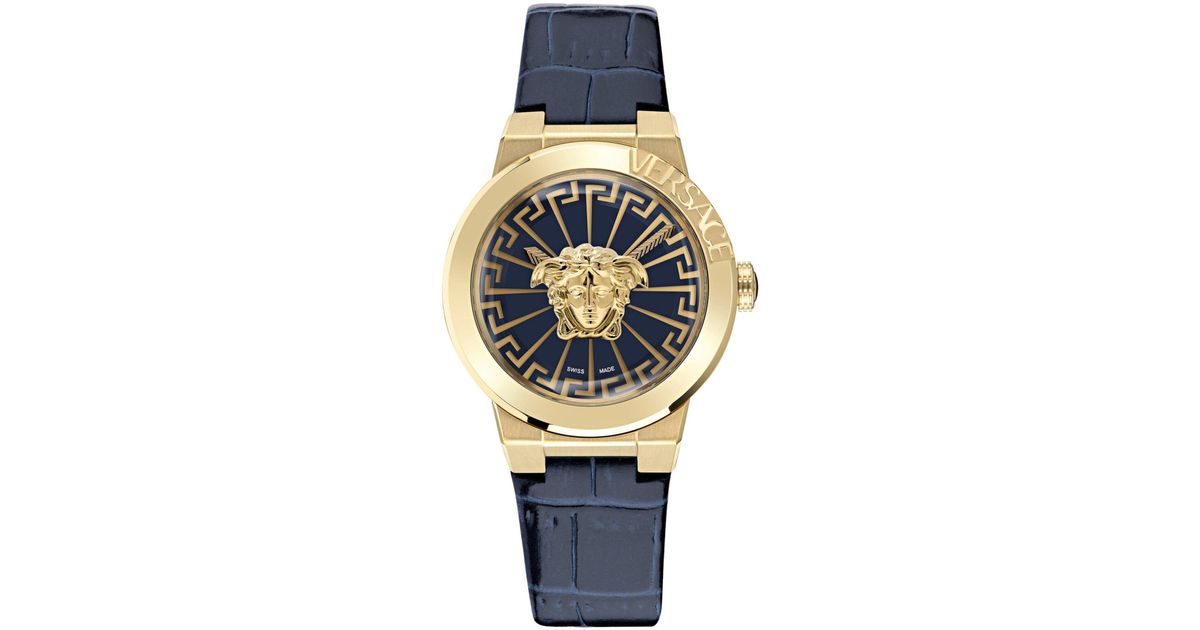 Versace Medusa Infinite Leather Watch in Metallic Lyst