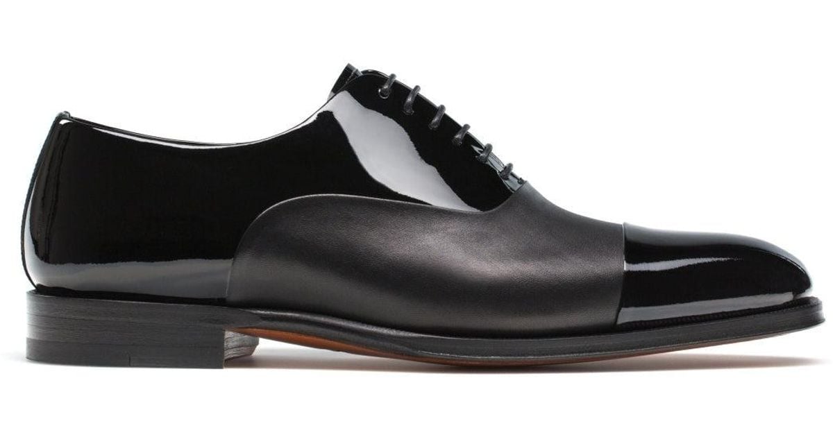 Magnanni 13880 Cesar Shoes Patent / Nappa Leather Cap-toe Oxfords ...