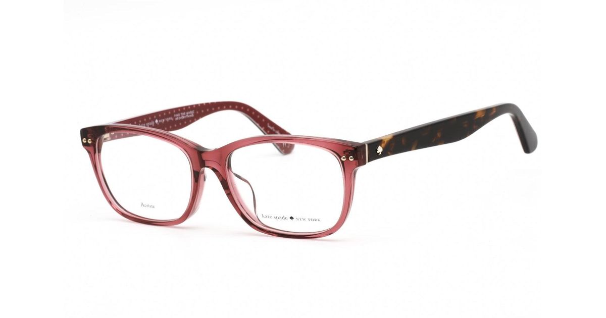 Kate Spade Cailin/f Eyeglasses Burgundy Havana / Clear Lens in Red Lyst