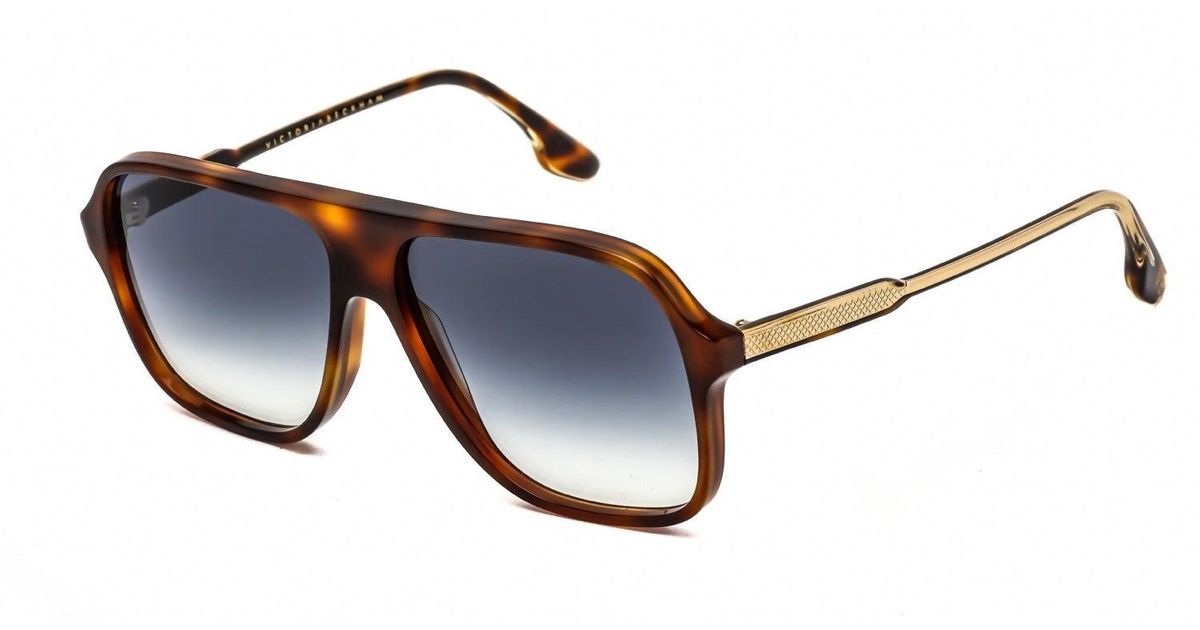 Victoria Beckham Vb615s Sunglasses Havana / Gradient Blue | Lyst