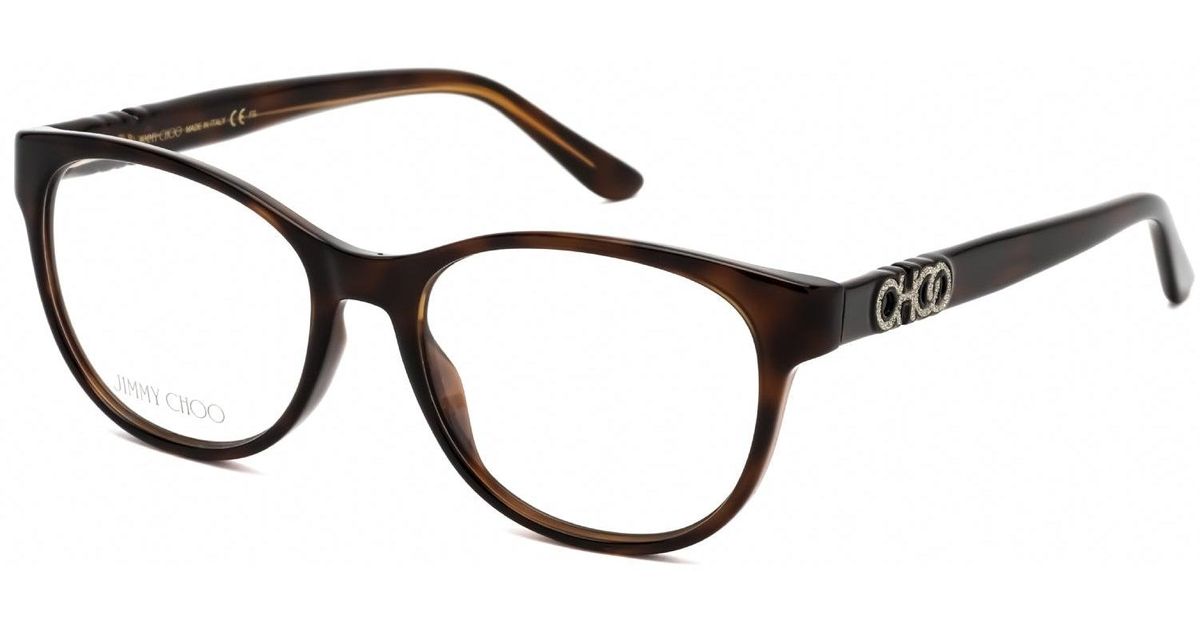 Jimmy Choo Jc 241 Eyeglasses Havana / Clear Lens in Brown | Lyst