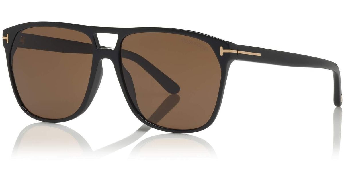 Tom Ford Ft0679 Sunglasses Shiny Black / Brown (s) for Men | Lyst