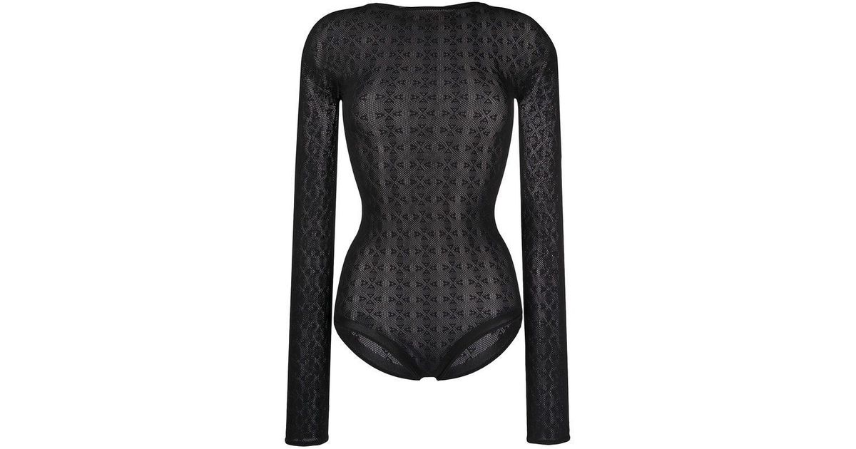 1017 ALYX 9SM Synthetic Knitted Sheer Bodysuit in Black - Lyst