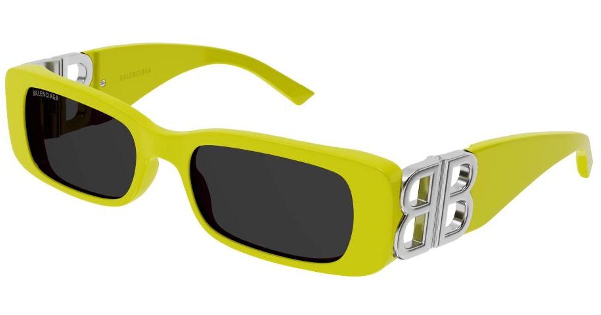 Balenciaga Bb0096s Logo Sunglasses in Black Lyst