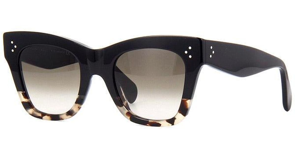 Celine Cl4004in Black Grey Two Toned Cat Eye Sunglasses Lyst