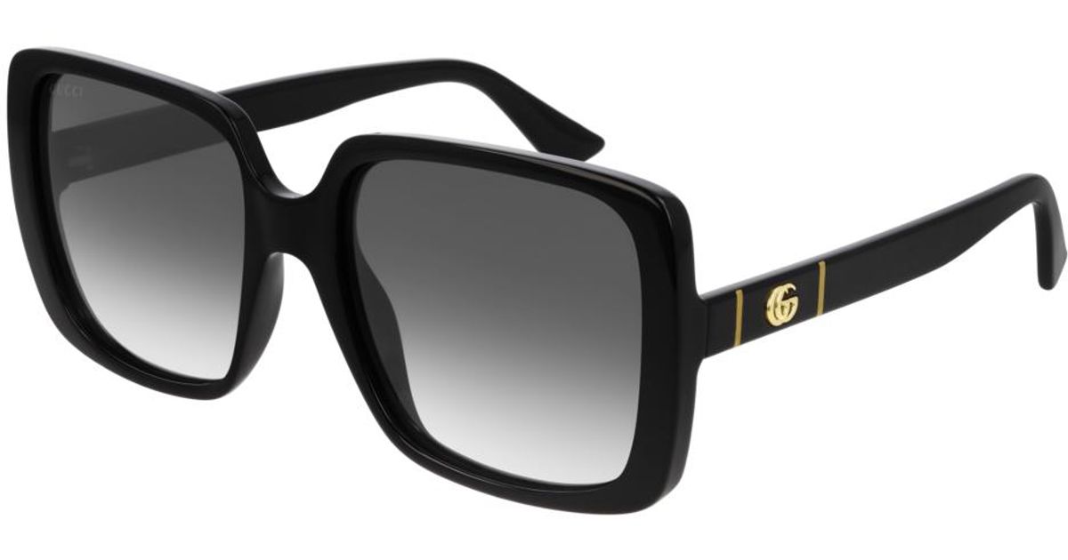 Gucci GG0632S Oversized Rectangular Marmont Logo Sunglasses in Black Lyst