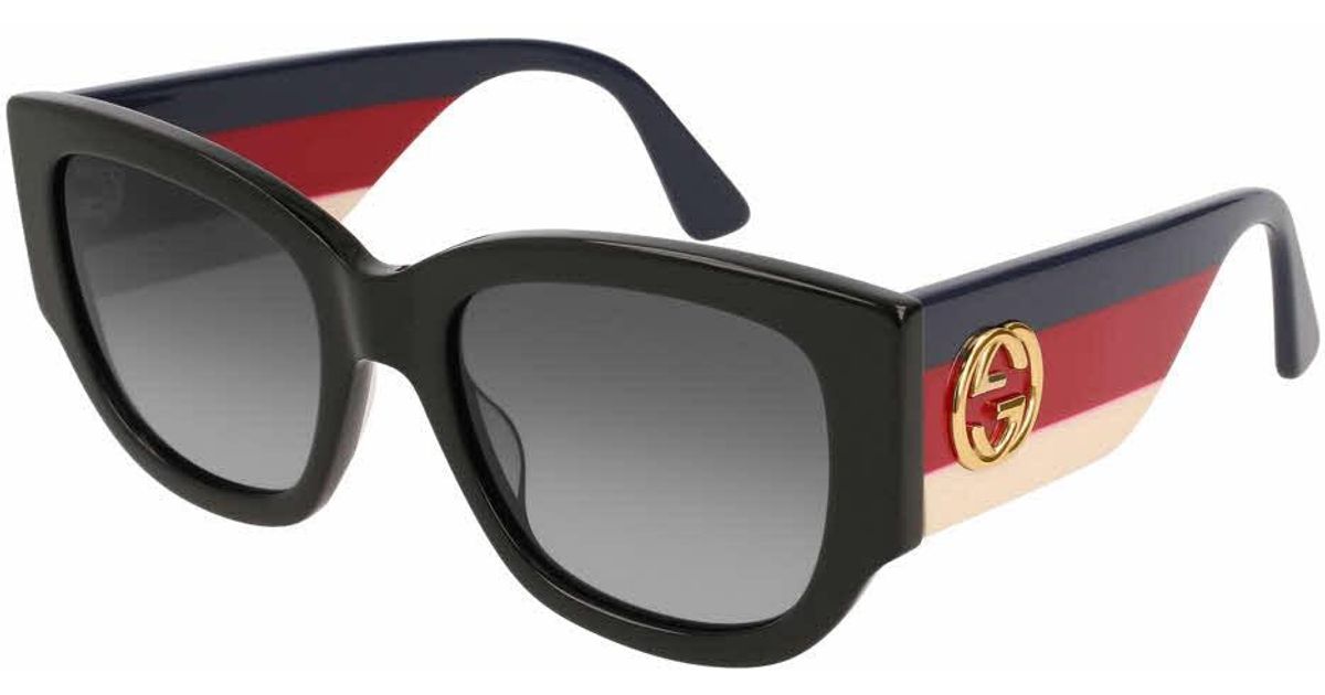 Gucci GG0276S Cat Eye Thick Leg Black Sunglasses Lyst