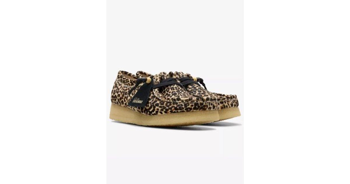 Clarks Leopard Print Wallabee Shoe | Lyst UK