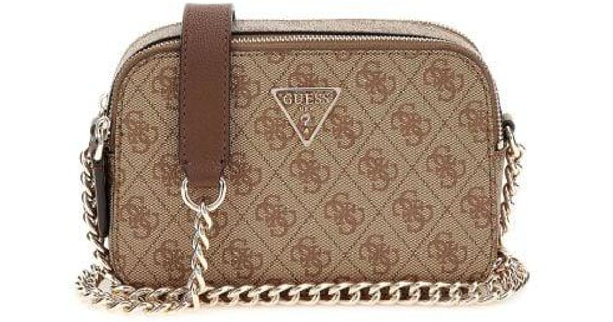 Guess Latte Logo Noelle Crossbody Camera Bag in Brown Lyst UK