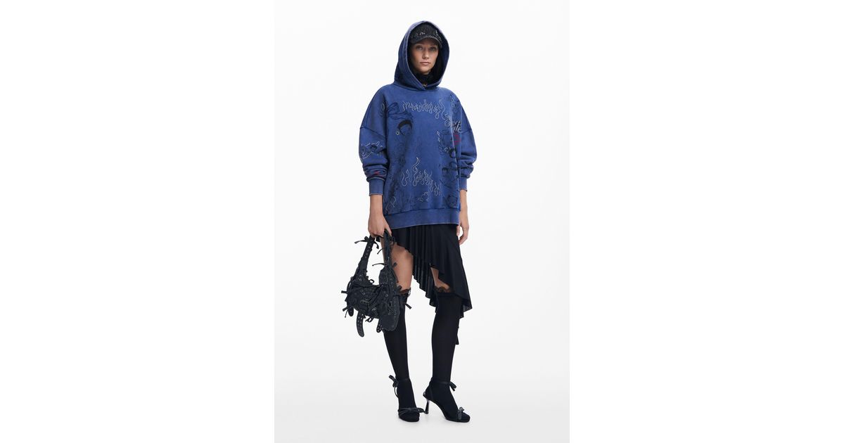 Desigual×Maria Escoteフーディパーカーitimi shury Desigual María Escoté Sweatshirt, Cotton in Blue | Lyst