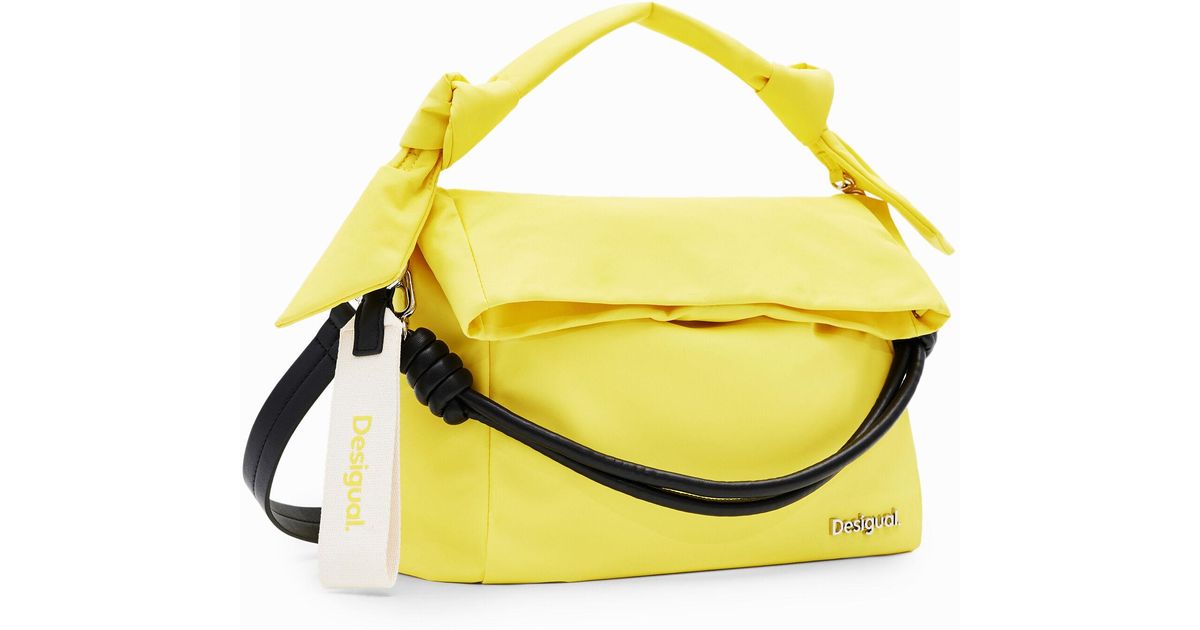 Desigual Yellow M Multi position Padded Bag