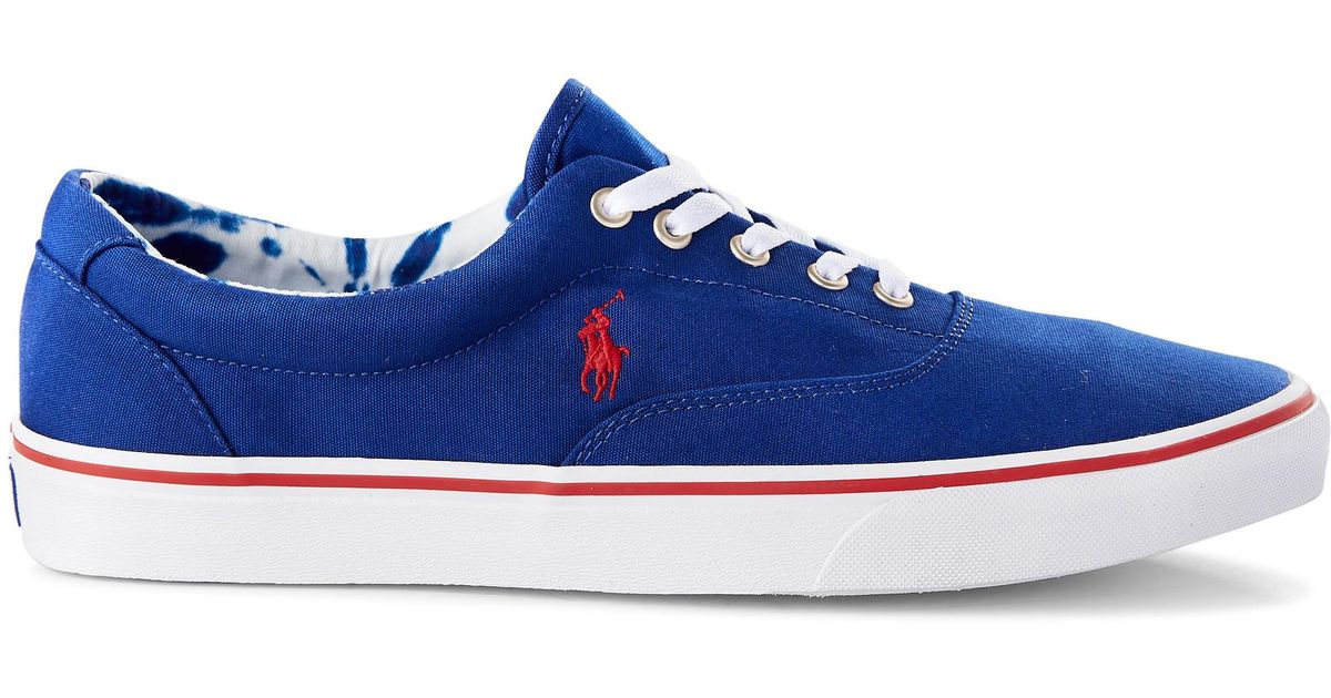 Polo Ralph Lauren Cotton Big & Tall Keaton Court Sneakers in Blue for ...