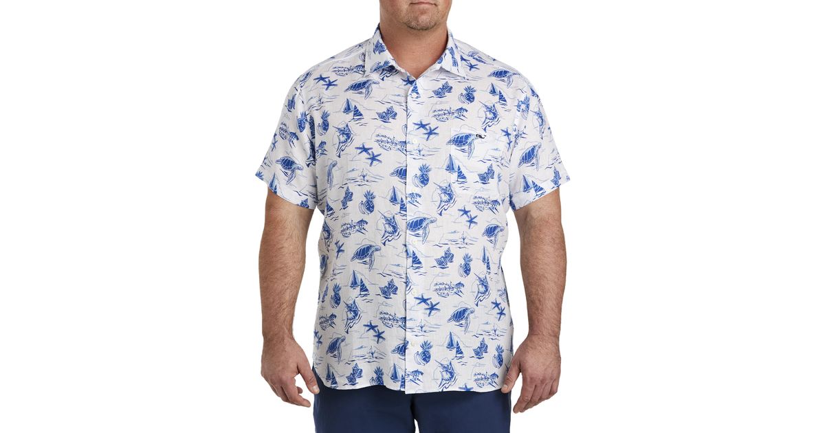 Vineyard Vines Big & Tall Harbour Icons Sport Shirt in Blue for Men Lyst