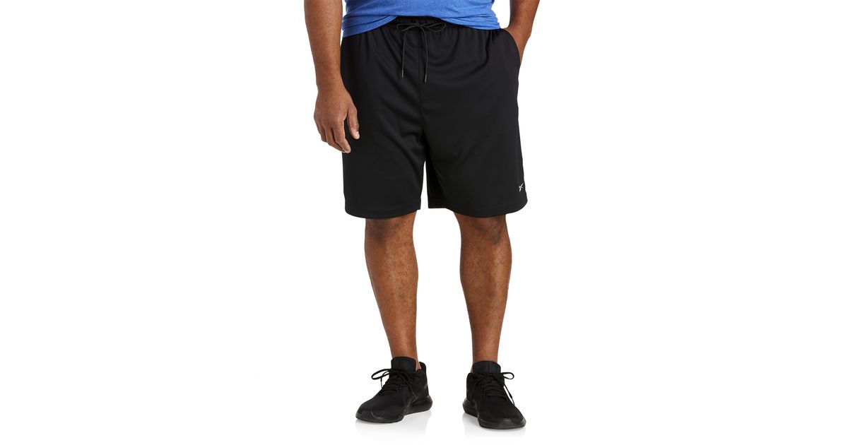 Reebok Synthetic Big & Tall Speedwick Double-knit Shorts in Black for Men |  Lyst