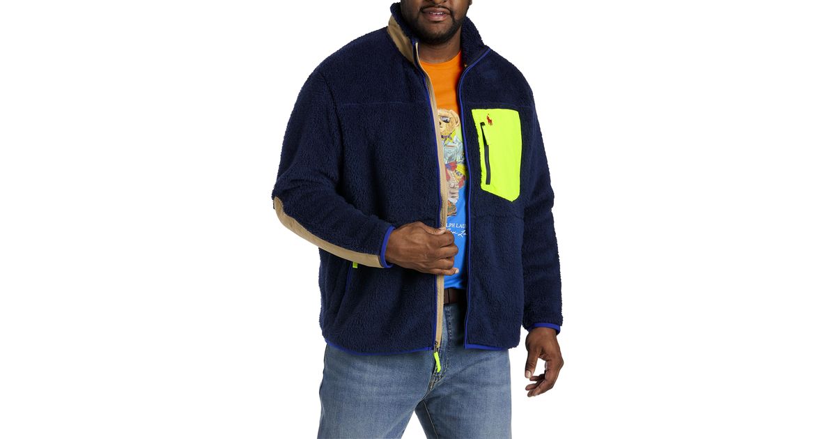 Polo Ralph Lauren Big & Tall Windblocking Hybrid Jacket in Blue for Men Lyst