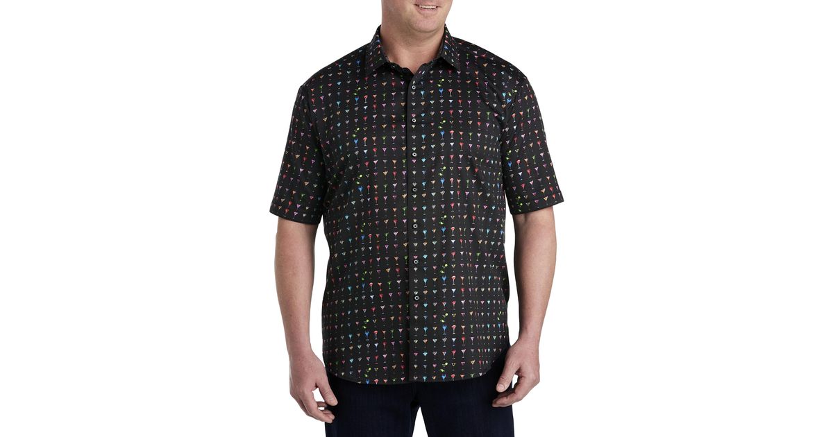 Robert Graham Big & Tall Martini Sport Shirt in Black for Men Lyst