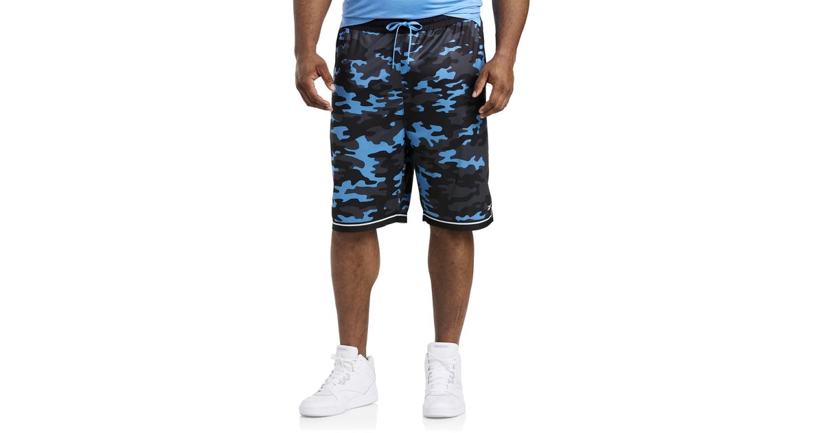 Reebok Synthetic Big & Tall Speedwick Camo Print Basketball Shorts in Blue  for Men | Lyst