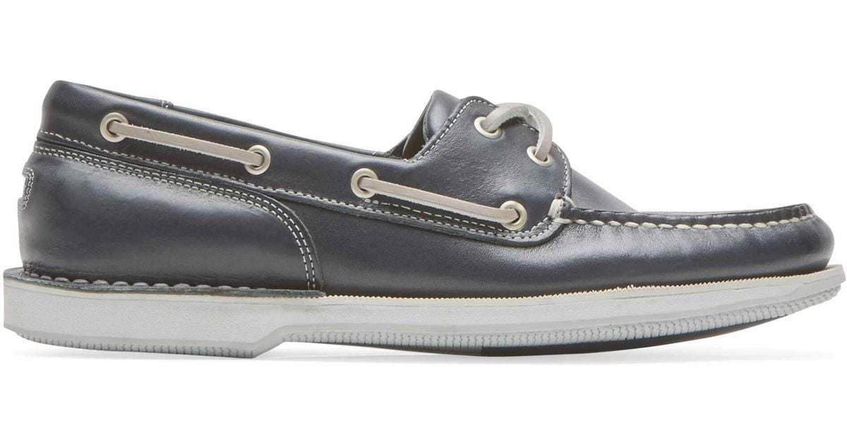 Rockport Rubber Big & Tall Perth Boat Shoes in Navy (Blue) for Men Lyst