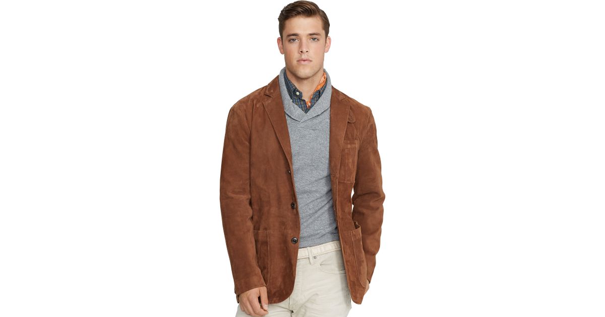 Polo Ralph Lauren Suede Sport Coat in Brown for Men | Lyst