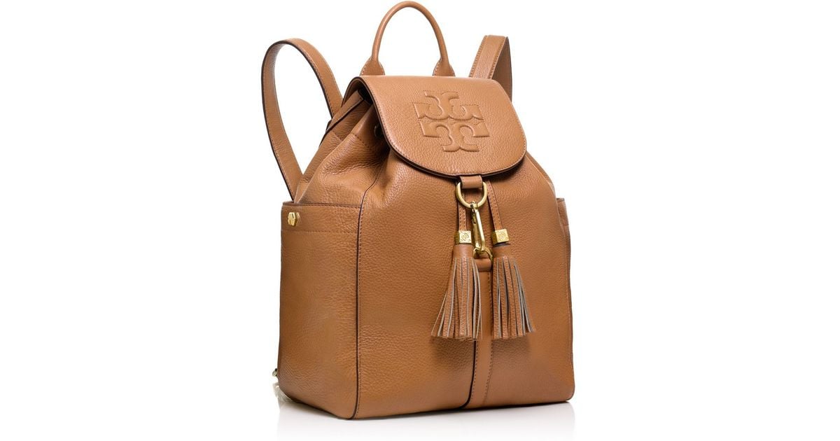 Tory Burch Thea Backpack in Brown | Lyst