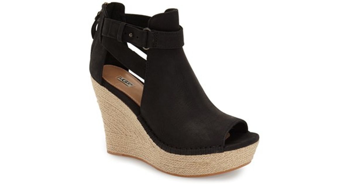 UGG Jolina Cut-Out Leather Wedges in 