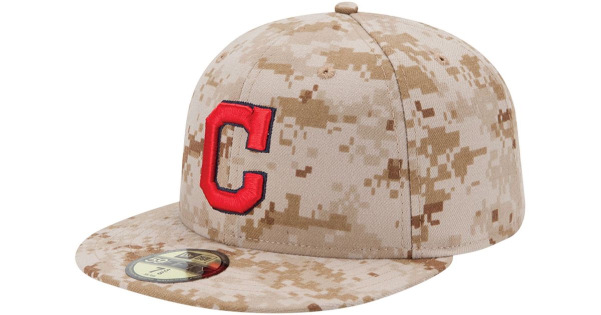KTZ Cleveland Indians Mlb Memorial Day Stars Stripes 59fifty Cap in Camo  (Natural) for Men - Lyst