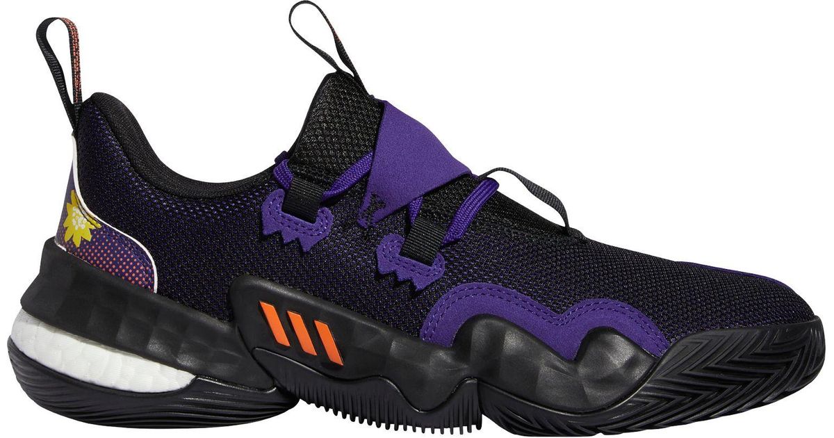 adidas Leather Trae Young 1 Basketball Shoes in Purple/Black (Black) Lyst