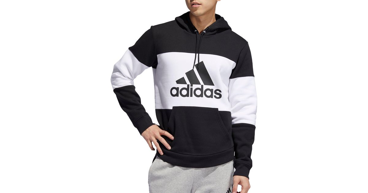 adidas men's post game fleece badge of sport graphic hoodie