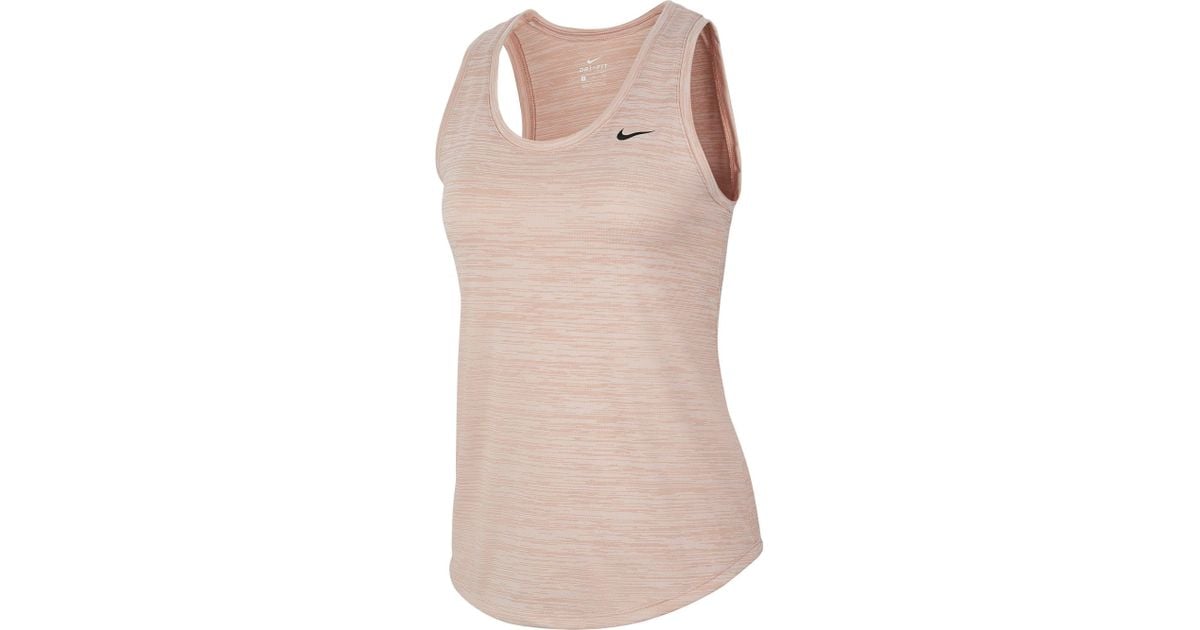 Nike Synthetic Drifit Legend Training Tank Top in Pink Lyst