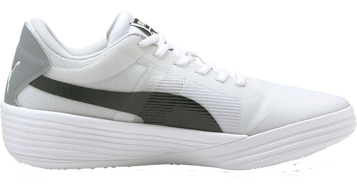 PUMA Clyde Allpro Team Basketball Shoes in White/Black (White) Lyst