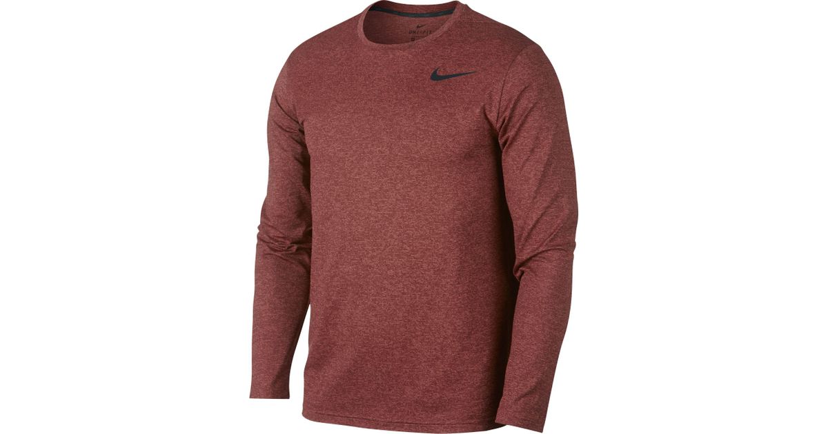 nike men's dry static long sleeve training top