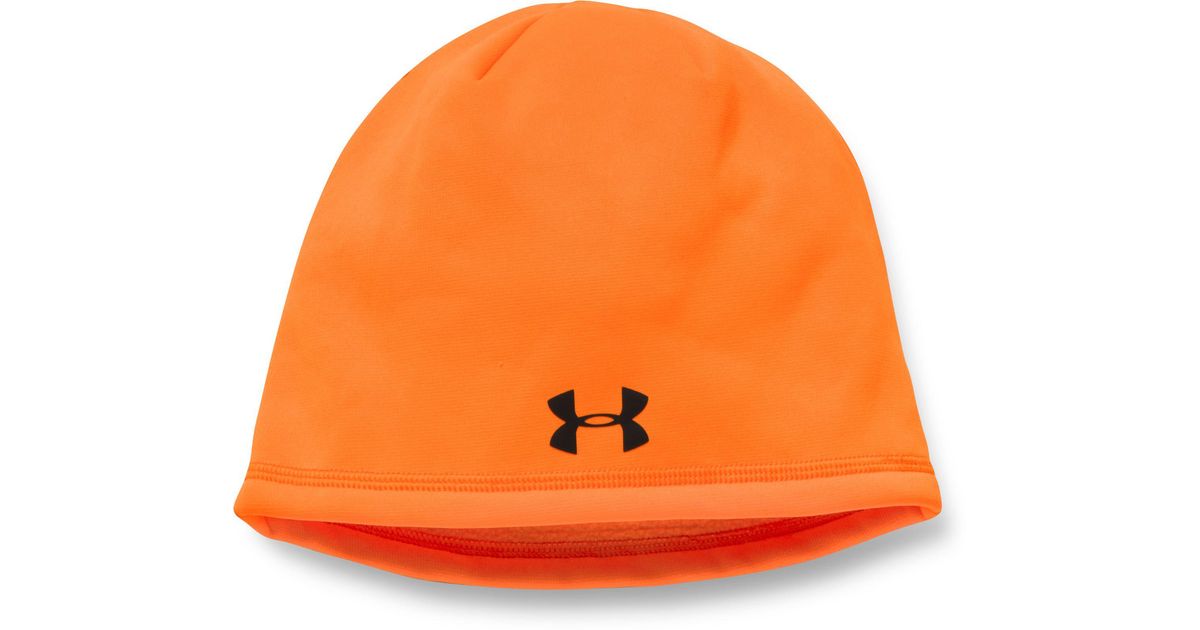 under armour blaze orange beanie