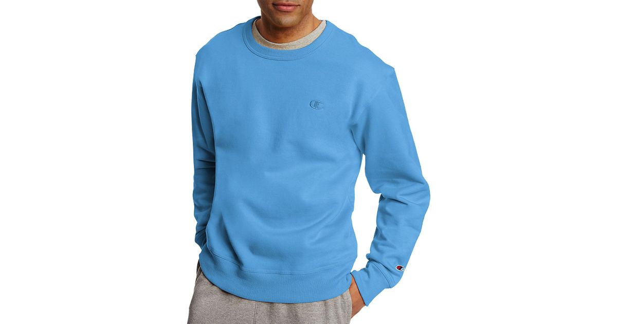 blue champion crewneck sweatshirt