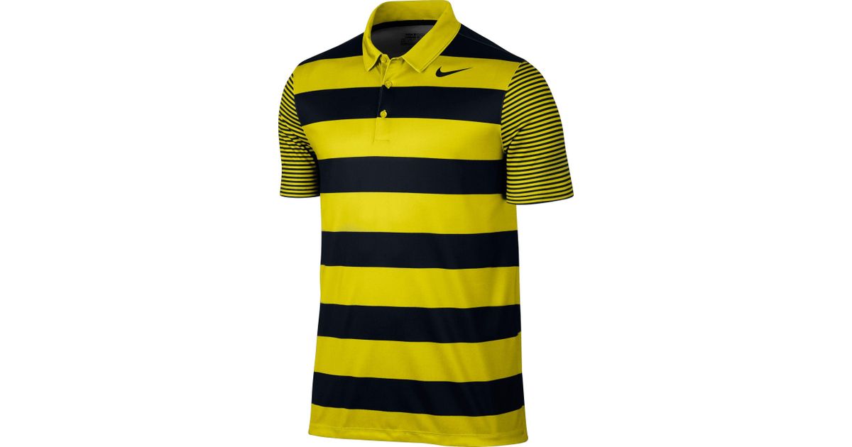 yellow nike golf shirt