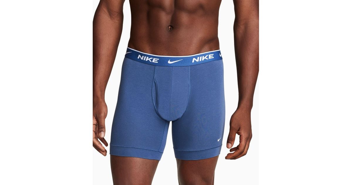 Nike Dri-fit Essential Cotton Stretch Boxer Briefs – 3 Pack in Blue for ...