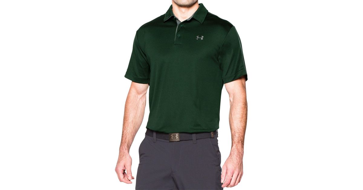 under armour forest green polo