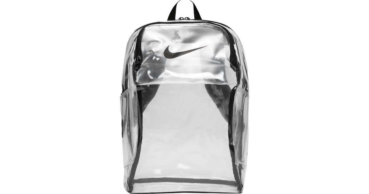 Nike Clear Brasilia Backpack in Black Lyst